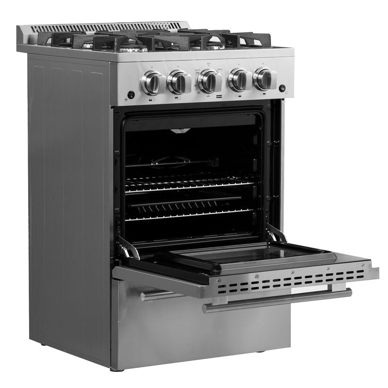 Forno 24″ Breno Gas Range with 4 Sealed Burners - FFSGS6272-24