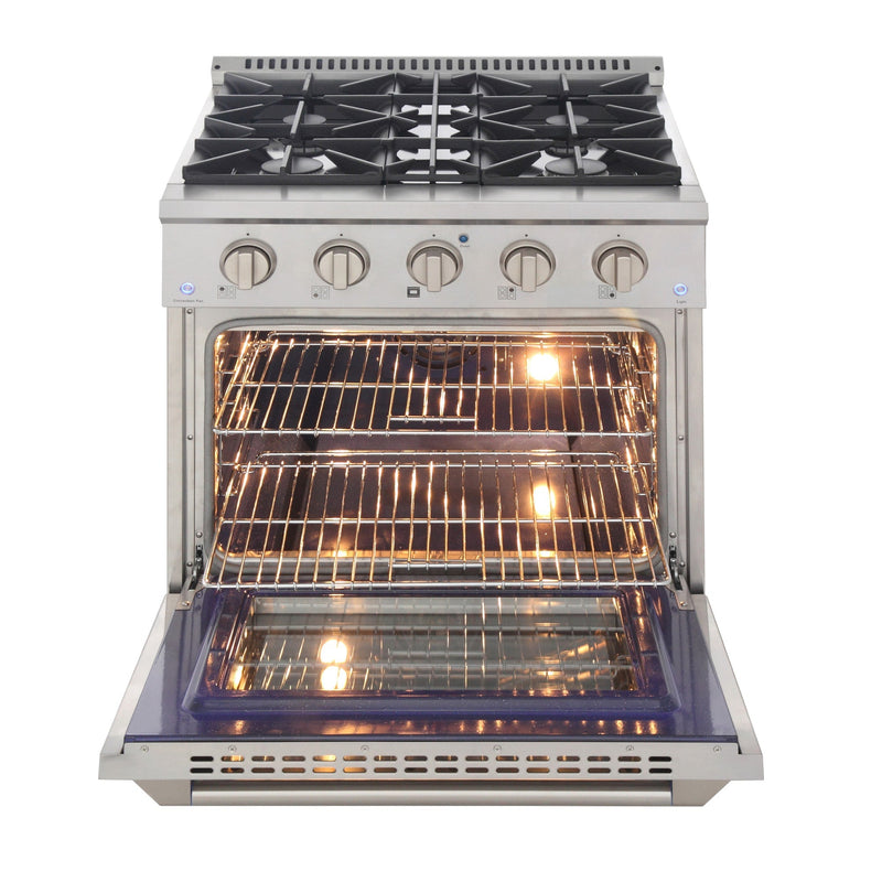 Kucht 30-Inch Pro-Style Dual Fuel Range in Stainless Steel (KDF302-S)