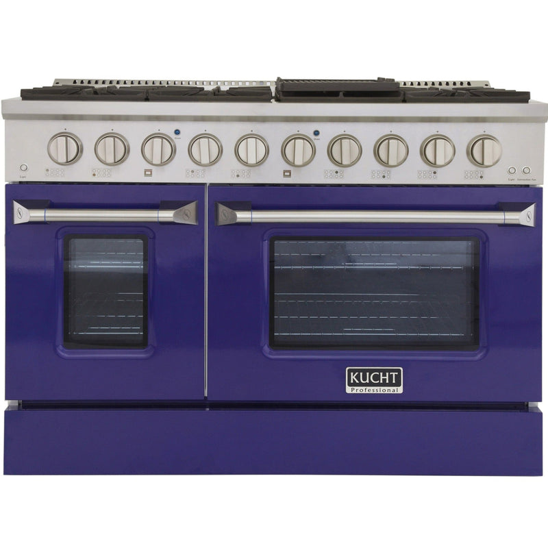 Kucht 48 in. 6.7 cu. ft. Professional All Gas Range in Stainless Steel with Color Options KNG481