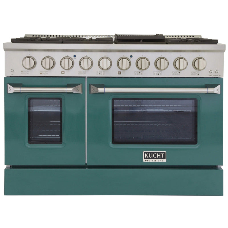 Kucht 48 in. 6.7 cu. ft. Professional All Gas Range in Stainless Steel with Color Options KNG481