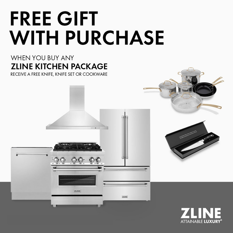 ZLINE 36 in. Kitchen Package with Black Stainless Steel Dual Fuel Range, Range Hood, Microwave Drawer and Dishwasher(4KP-RABRH36-MWDW)