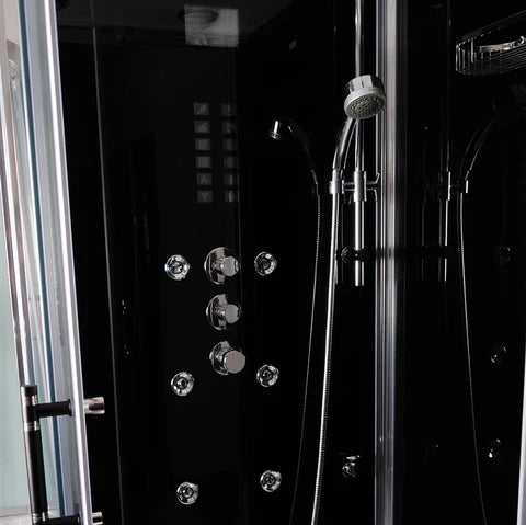 Athena Black Steam Shower WS141 (L/R)-Black - PrimeFair