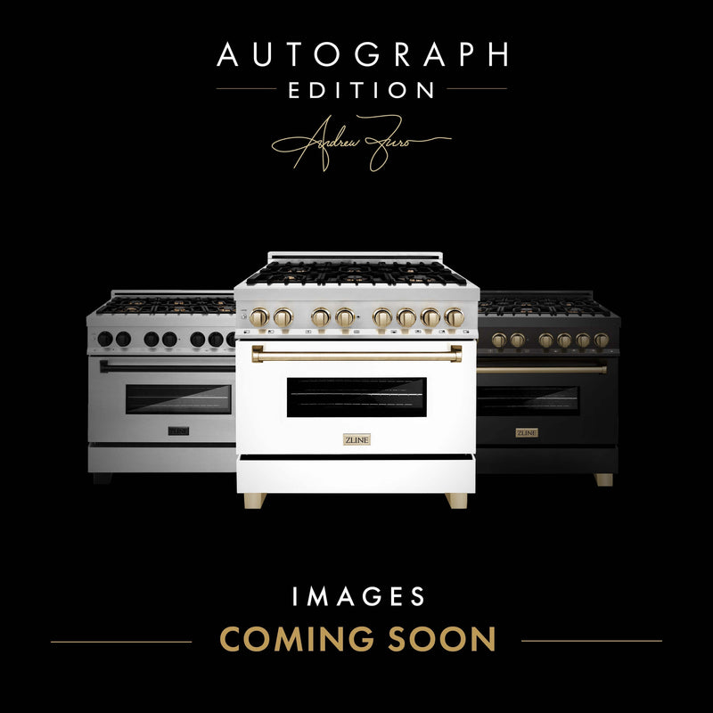 ZLINE 30 in. Autograph Edition Kitchen Package with Stainless Steel Dual Fuel Range and Range Hood with Polished Gold Accents (3AKP-RARHDWM30-G)