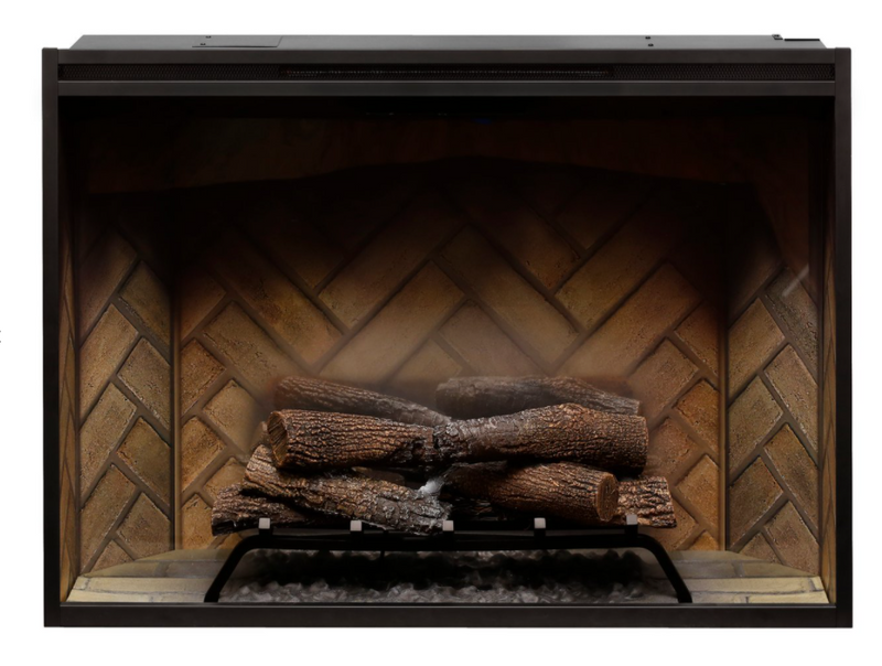 Dimplex Revillusion 42-Inch Built-In Electric Firebox Fireplace Insert Herringbone Brick 
