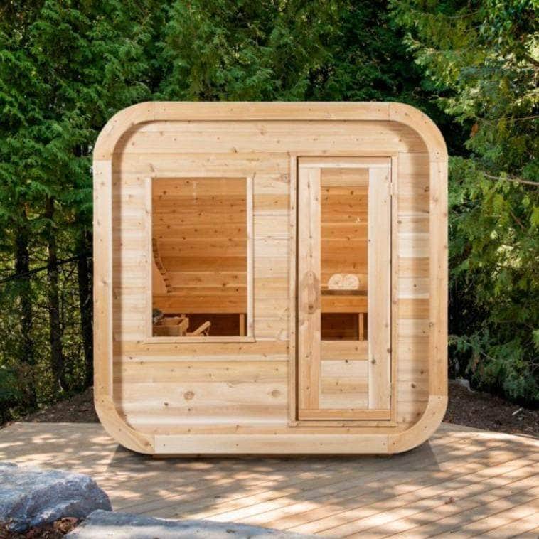 Dundalk Canadian Timber Luna White Cedar Outdoor Sauna | Primefair