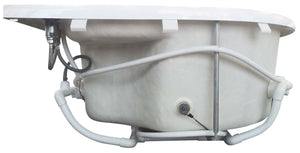 EAGO AM124ETL-R 6 ft Right Corner Acrylic White Whirlpool Bathtub for Two - PrimeFair
