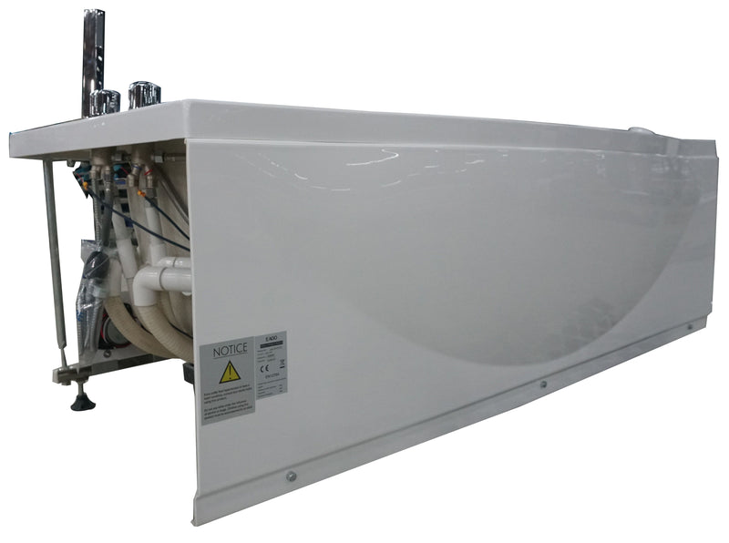 EAGO AM189ETL-L 6 ft Left Drain Acrylic White Whirlpool Bathtub w/ Fixtures - PrimeFair