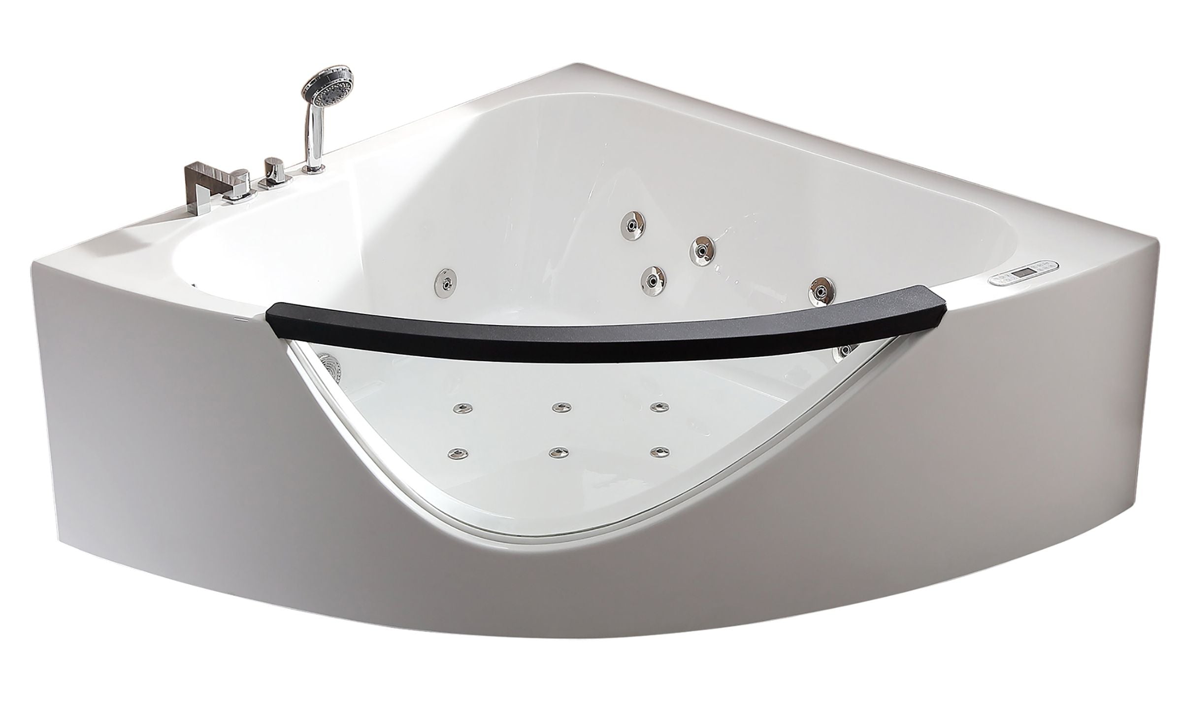 EAGO AM199ETL 5ft Clear Rounded Corner Acrylic Whirlpool Bathtub for Two - PrimeFair