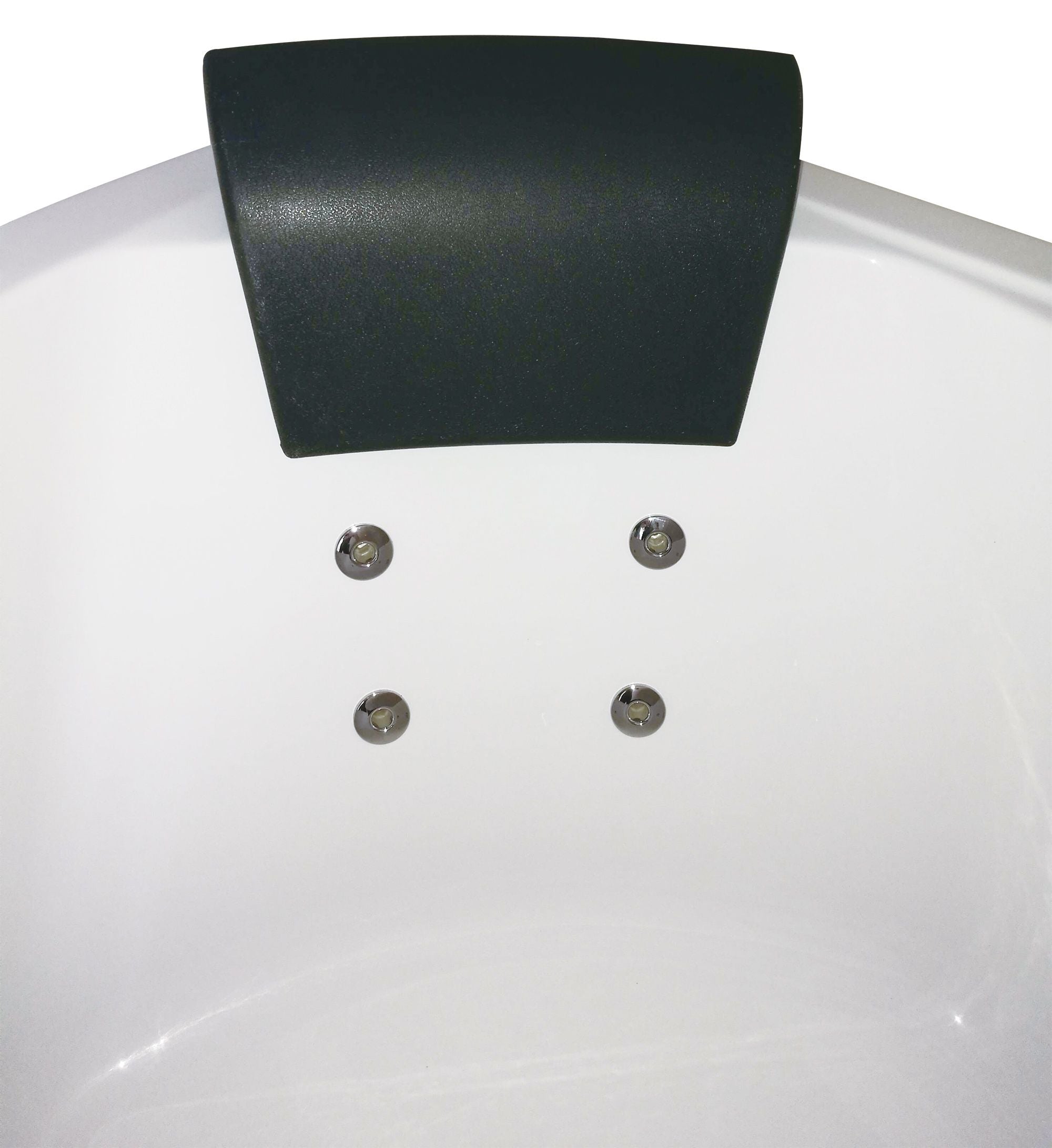 EAGO AM200 5' Rounded Modern Double Seat Corner Whirlpool Bath Tub with Fixtures - PrimeFair