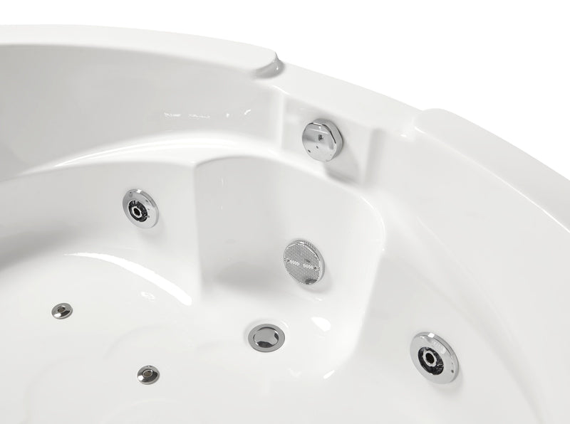 EAGO AM505ETL 5 ft Corner Acrylic White Waterfall Whirlpool Bathtub for Two - PrimeFair