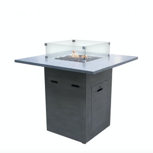 Elementi Alps Bar Table High Performance Cast Concrete with Natural Stone Top