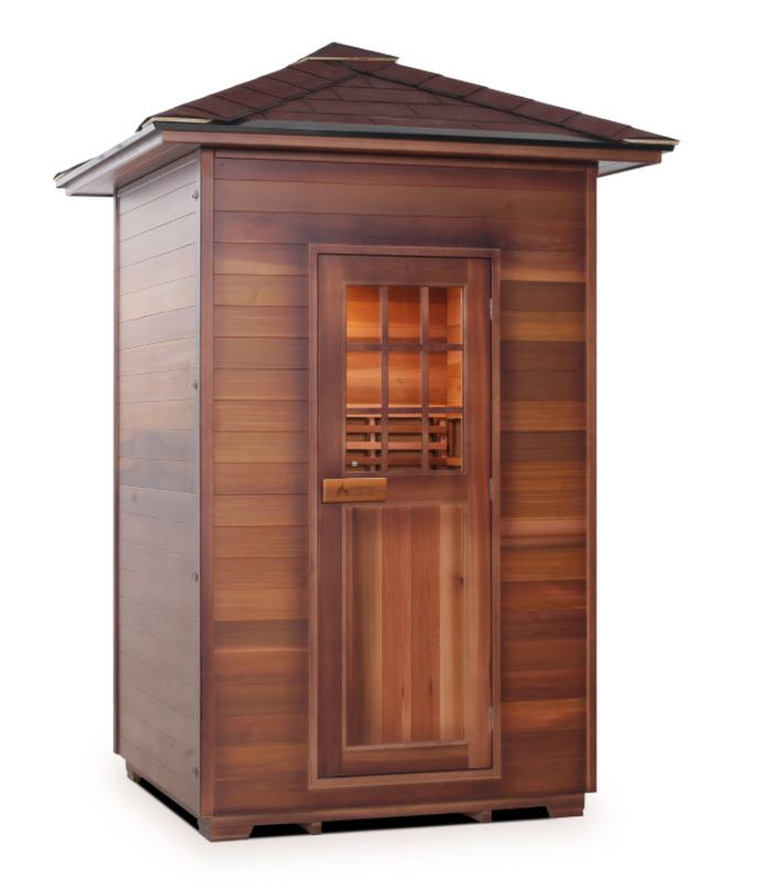 Enlighten Sauna MoonLight 2 Person Outdoor/Indoor Dry Traditional Sauna - T-16376