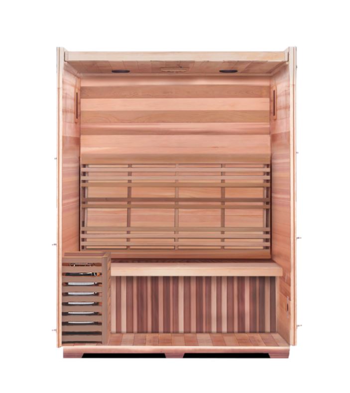 Enlighten Sauna MoonLight 3 Person Outdoor/Indoor Dry Traditional Sauna - T-16377 - PrimeFair