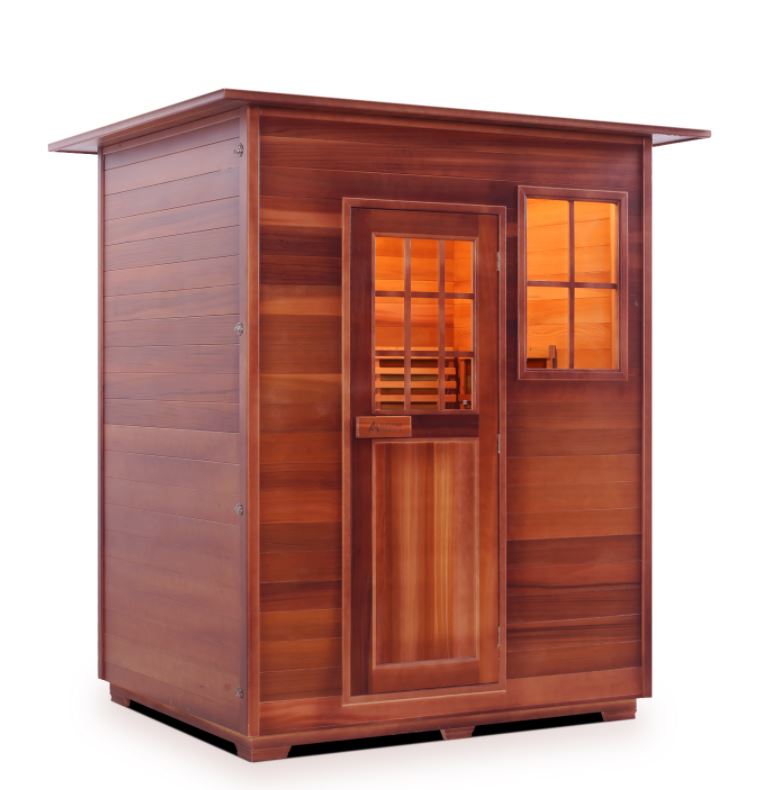 Enlighten Sauna MoonLight 3 Person Outdoor/Indoor Dry Traditional Sauna - T-16377 - PrimeFair