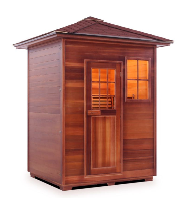 Enlighten Sauna MoonLight 3 Person Outdoor/Indoor Dry Traditional Sauna - T-16377
