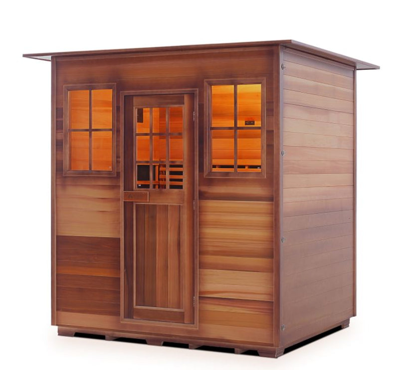 Enlighten Sauna Sierra 4 Person Outdoor/Indoor Full Spectrum Infrared Sauna