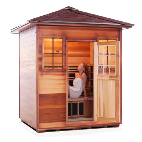 Enlighten Sauna Sierra 4 Person Outdoor/Indoor Full Spectrum Infrared Sauna