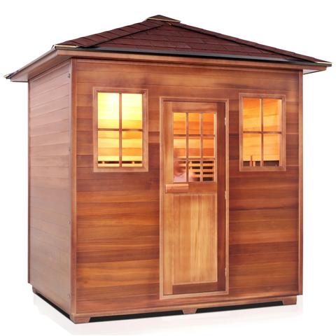 Enlighten Sauna Sierra 5 Person Outdoor/Indoor Full Spectrum Infrared Sauna - 16380 - PrimeFair