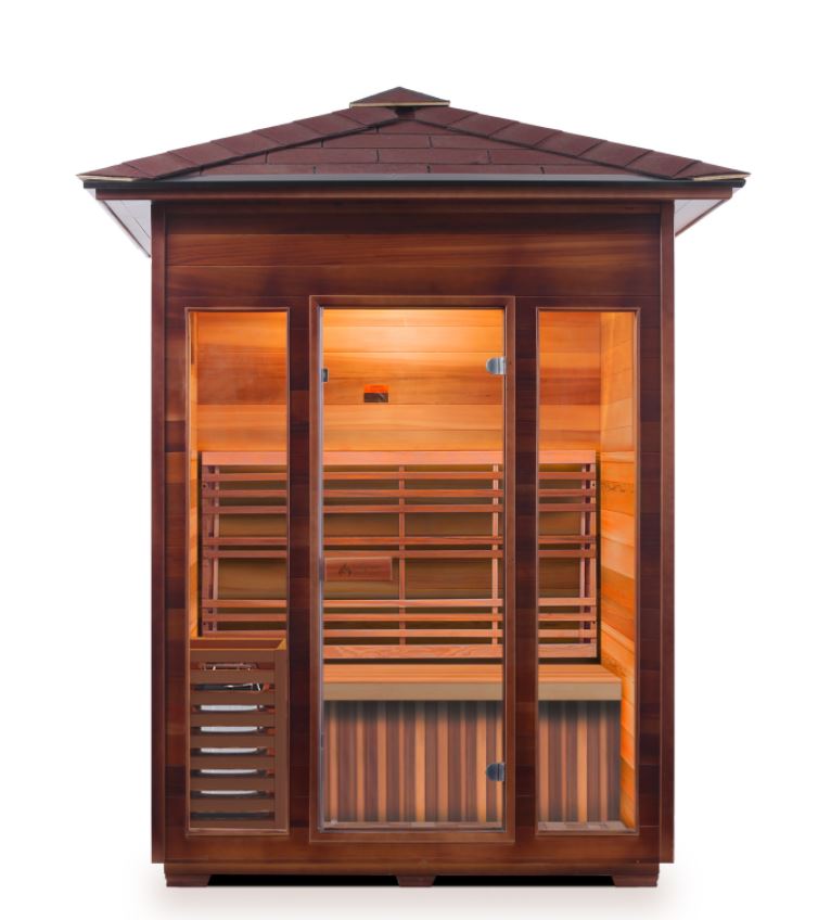 Enlighten Sauna SunRise 3 Person Outdoor/Indoor Dry Traditional Sauna - T-17377 - PrimeFair