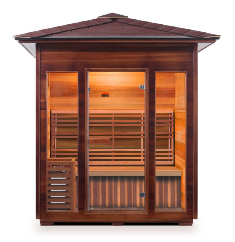 Enlighten Sauna SunRise 4 Person Outdoor/Indoor Dry Traditional Sauna - T-17378 - PrimeFair