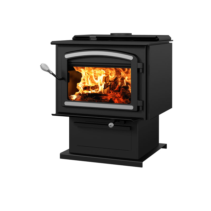 Drolet Escape 2100 Wood Stove With Brushed Nickel Trims - DB03131