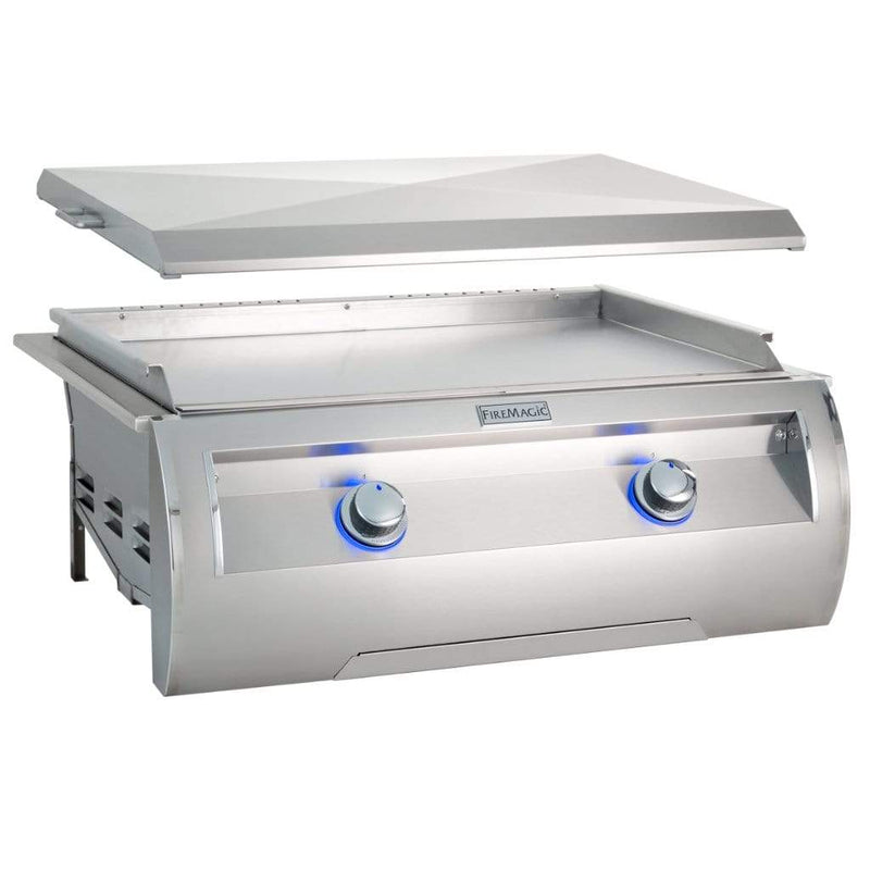 Fire Magic Grill 30" E660i 2-Burner Echelon Diamond Built-In Gas Griddle w/ Stainless Steel Cover