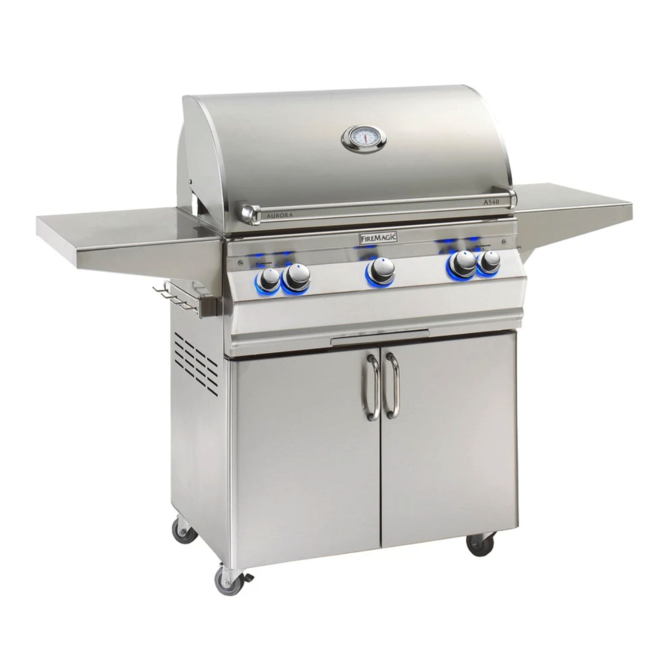Fire Magic Aurora A540s 30-Inch Propane Gas Freestanding Grill w/ Analog Thermometer - A540S-7EAP-61 - Fire Magic Grills