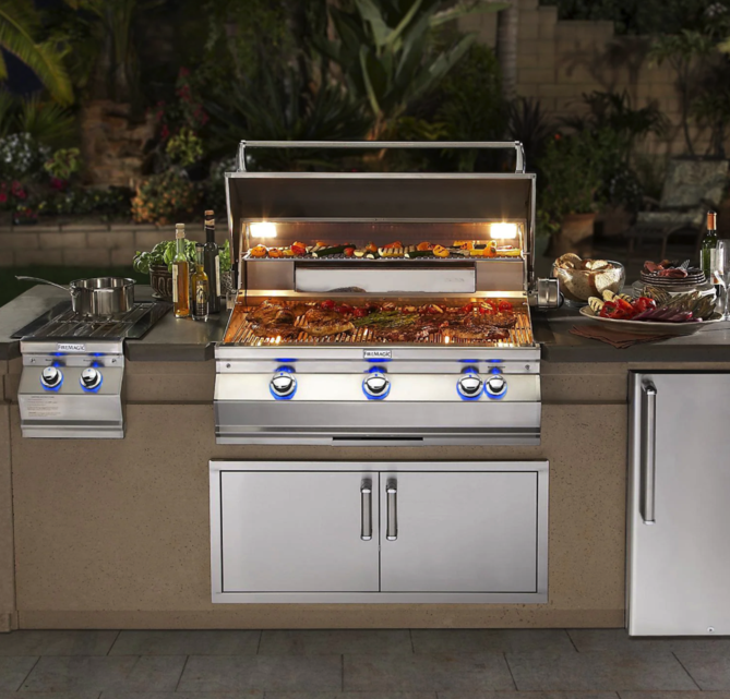 Fire Magic Aurora A660I 30-Inch Built-In Natural Gas Grill With One Infrared Burner, Rotisserie, And Analog Thermometer - A660I-8LAN - Fire Magic Grills