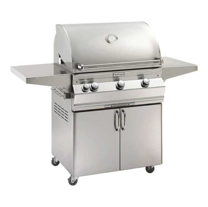 Fire Magic Aurora A660s 30-Inch Propane Gas Freestanding Grill w/ Analog Thermometer - A660S-7EAP-61 - Fire Magic Grills