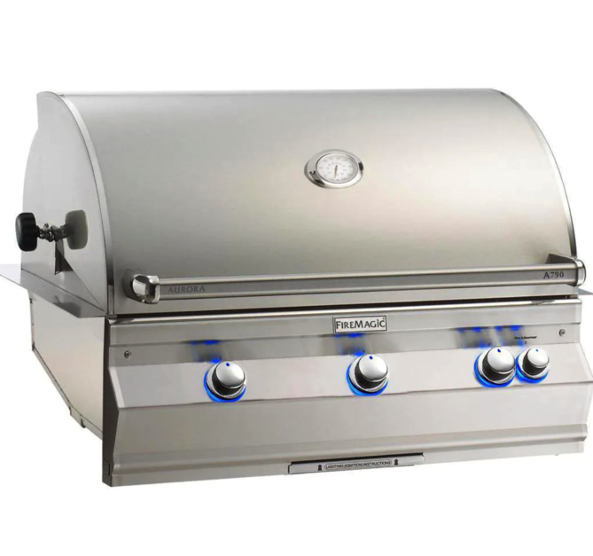 Fire Magic Aurora A790I 36-Inch Built-In Propane Gas Grill With Rotisserie And Analog Thermometer - A790I-8EAP - Fire Magic Grills