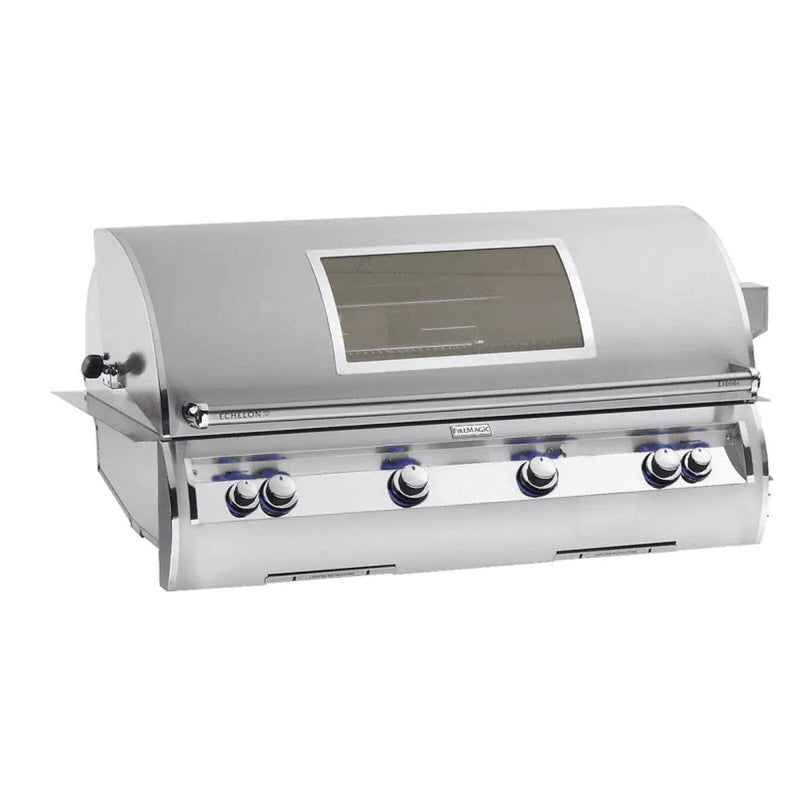 Fire Magic Echelon Diamond E1060i A Series 48" Built-In Gas Grill With Infrared Burner, Rotisserie, Analog Thermometer & Magic View Window, Natural Gas - E1060I-8LAN-W