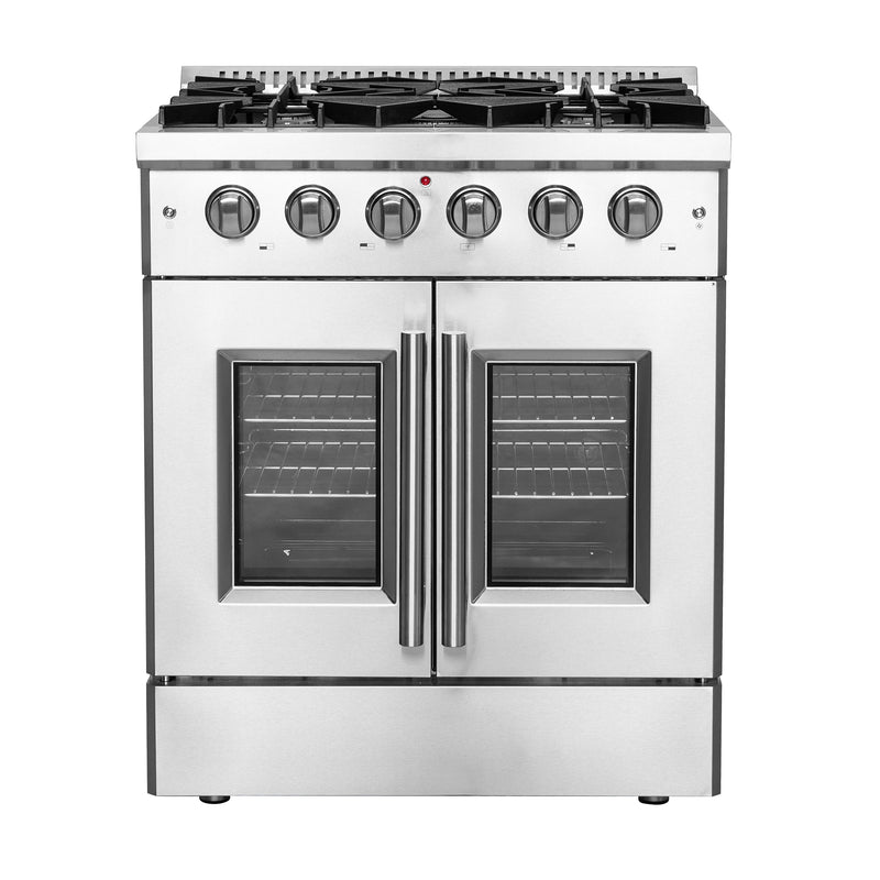 FORNO 30″ Galiano French Door Gas Range - 5 Sealed Burners - FFSGS6444-30