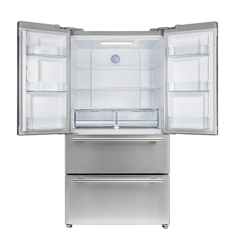 FORNO Gallipoli 36" French Door Refrigerator 19 cu.ft with Built-in Style Grille Trim Kit - FFRBI1820-40SG