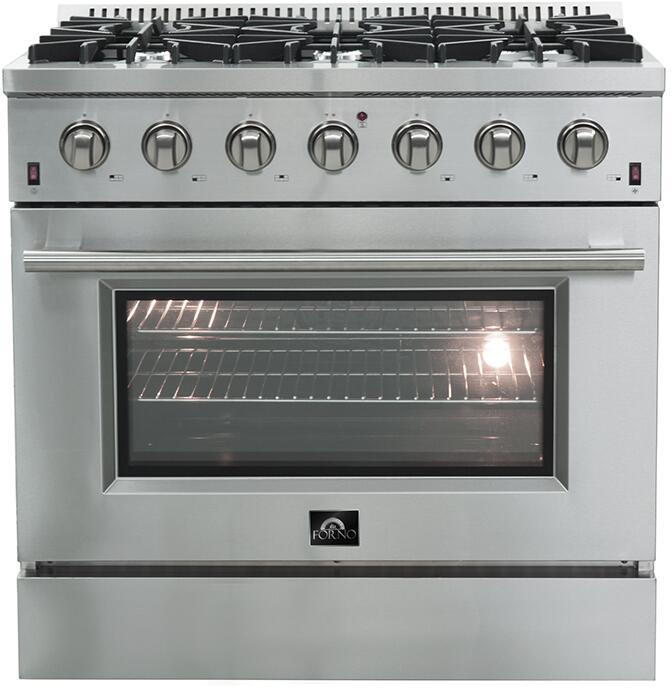 Forno Appliance Package - 36 Inch Gas Range, Dishwasher, 60 Inch Refrigerator, FDWB-FFSGS6244-36