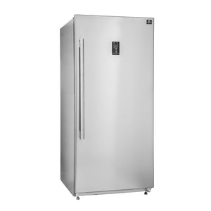 FORNO Rizzutoo 28’’ Right Swing Refrigerator/Freezer Stainless Steel color 13.8 cu.ft with Grille Trim Kit - FFFFD1933-32RS