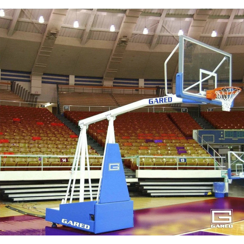 Gared Sports Hoopmaster 5 Spring-Lift Collegiate/High School Indoor Portable Basketball Hoop 9405