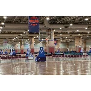 Gared Sports Hoopmaster 8 Spring-Lift Collegiate/High School Indoor Portable Basketball Hoop 9408