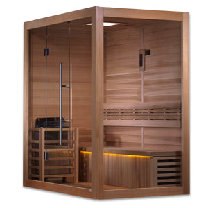 Golden Designs "Forssa Edition" 3-4 Person Indoor Traditional Steam Sauna - Canadian Red Cedar Interior (GDI-7203-01)