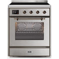 ILVE - Majestic II Series - 30 Inch Electric Freestanding Single Oven Range (UMI30NE3) - Stainless Steel with Bronze Trim