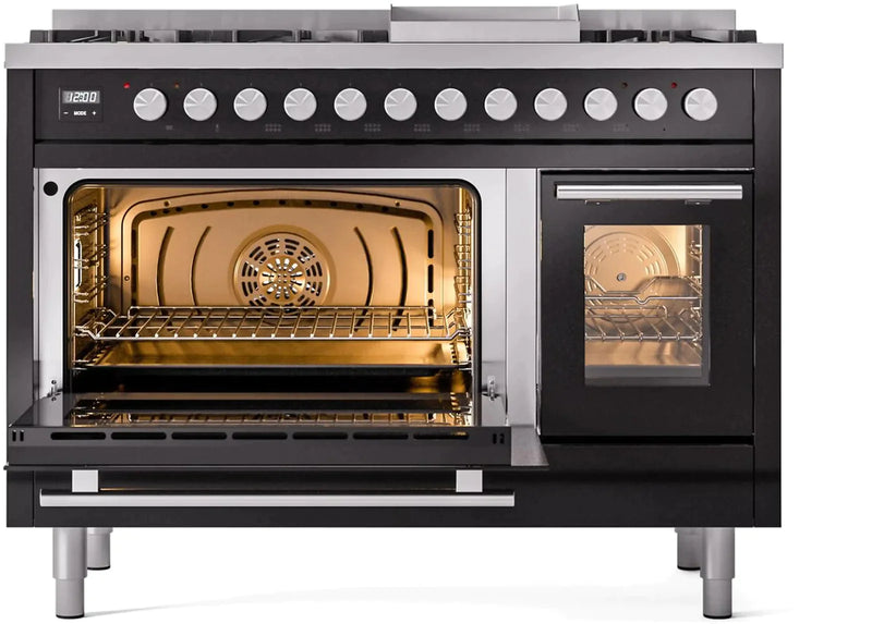 ILVE 48-Inch Professional Plus II Freestanding Dual Fuel Range with 8 Sealed Burner - UP48FWMP