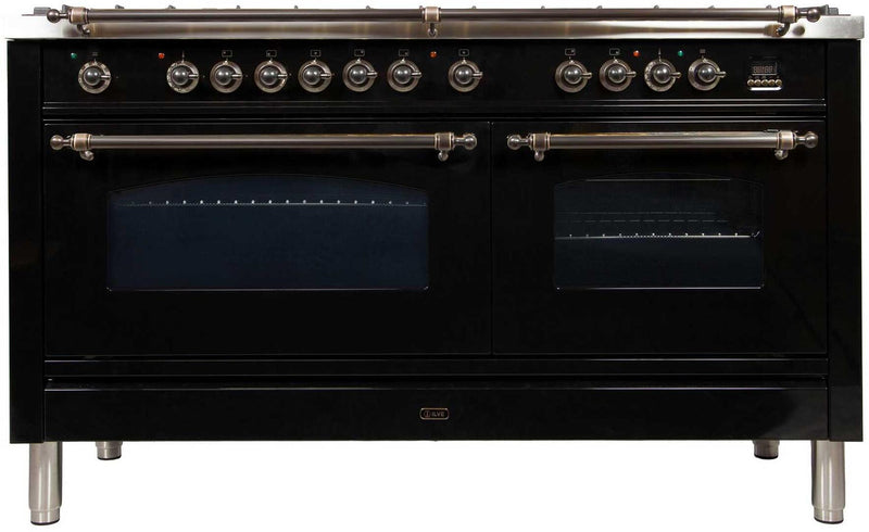 ILVE 60-Inch Nostalgie - Dual Fuel Range with 8 Sealed Burners - 5.99 cu. ft. Oven 