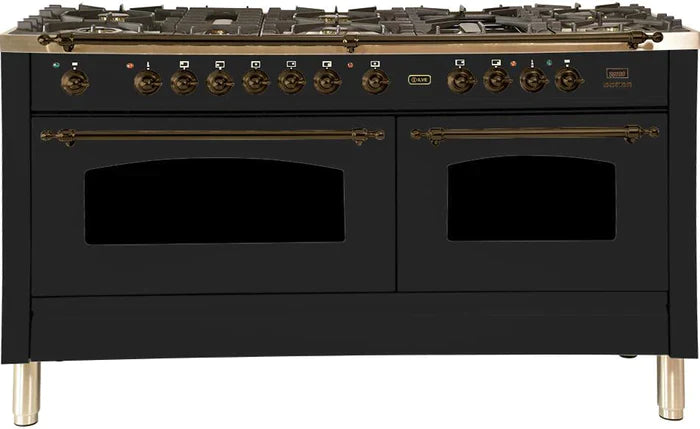 ILVE 60-Inch Nostalgie - Dual Fuel Range with 8 Sealed Burners - 5.99 cu. ft. Oven 