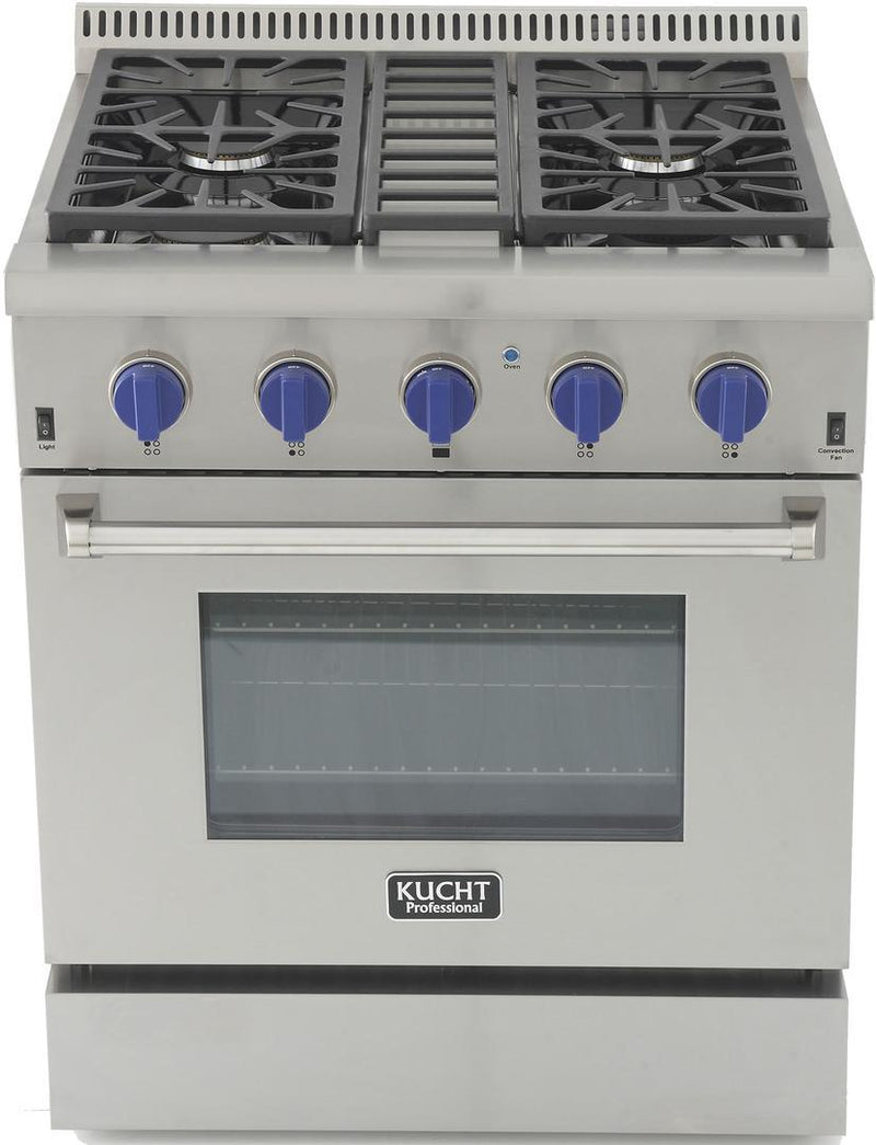 Kucht 30-Inch 4.2 Cu. Ft. PropaneAll Gas Range with Convection Oven in Stainless Steel (KRG3080U)