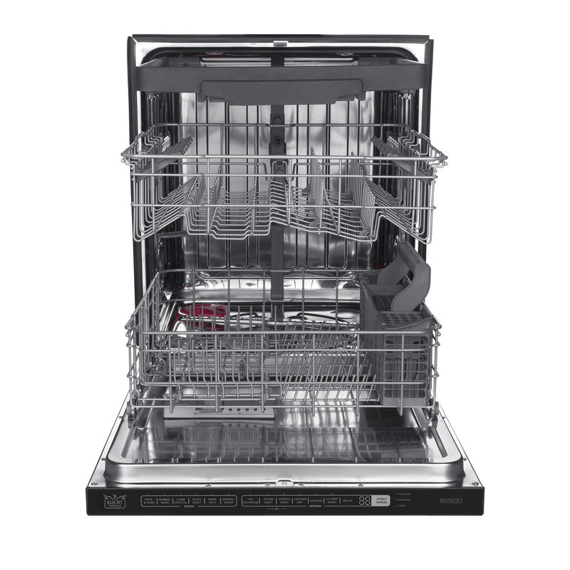 Kucht 24-Inch Top Control Dishwasher in Stainless Steel with Stainless Steel Tub and Multiple Filter System (K6502D)