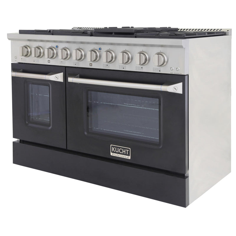 Kucht 48-Inch 6.7 Cu. Ft. Gas Range with Grill/Griddle in Black (KNG481-K)