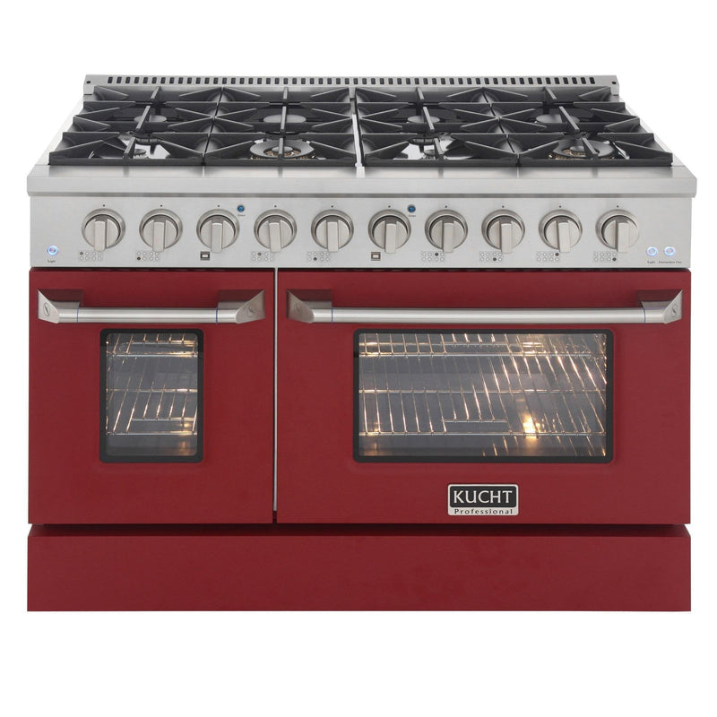 Kucht 48-Inch 6.7 Cu. Ft. Gas Range with Grill/Griddle in Red (KNG481-R)