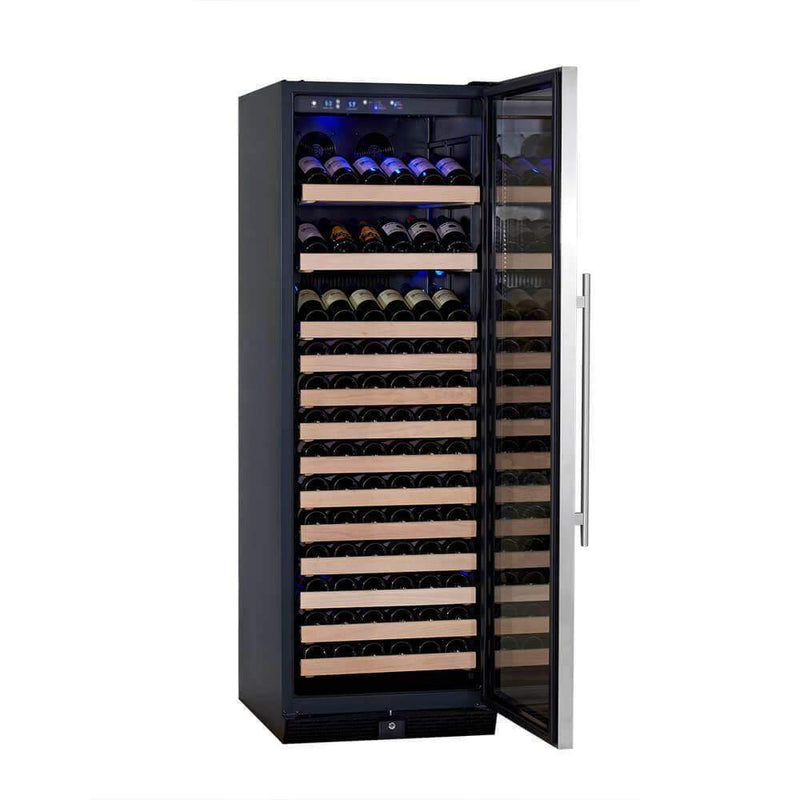 Kings Bottle 166 Bottle Large Wine Cooler Refrigerator Drinks Cabinet KBU170WX-SS, RHH