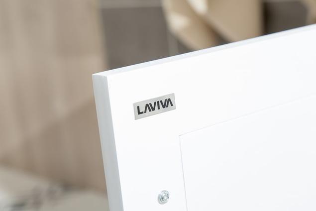 Laviva Wimbledon 60" White Double Sink Bathroom Vanity with White Stripes Marble Countertop 313YG319-60W-WS