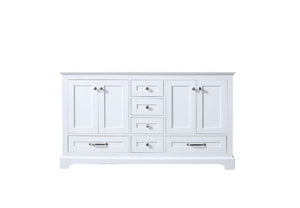 Lexora Dukes 60" White Vanity Cabinet Only LD342260DA00000