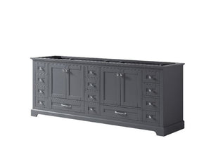 Lexora Dukes 84" Dark Grey Vanity Cabinet Only LD342284DB00000